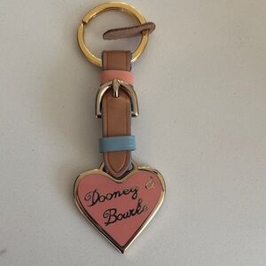 Dooney & Bourke Coral and Blue Heart Key Holder